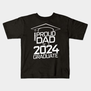 Proud Dad of a 2024 Graduate Senior Class Family Graduation Kids T-Shirt